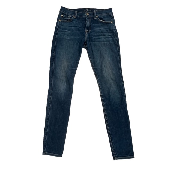 7 For All Mankind Junior’s Gwenevere Ankle Skinny Mid Rise Jeans Size 26 - Picture 1 of 5